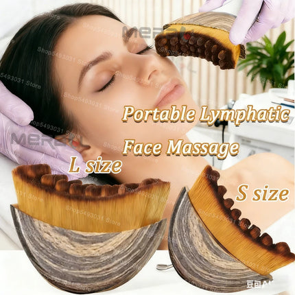 1/2/3Pcs Portable Lymphatic Face Contour Brush Face Massage Reduce Double Chin Puffiness Facial Sculpting Guasha Face Scraper