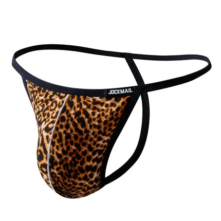 Jockmail Men Ring Underwea Homosexual Ropa Interior Sex Para Bragas Hombre New Hollow Ring T-Back Button Adjustable Jockstrap
