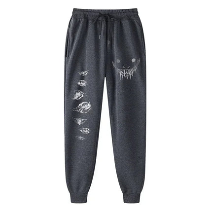 Men's Berserk Animated Printed Sportswear Pants Sports Jogging Pants Casual Polar Lining Pocket Pants