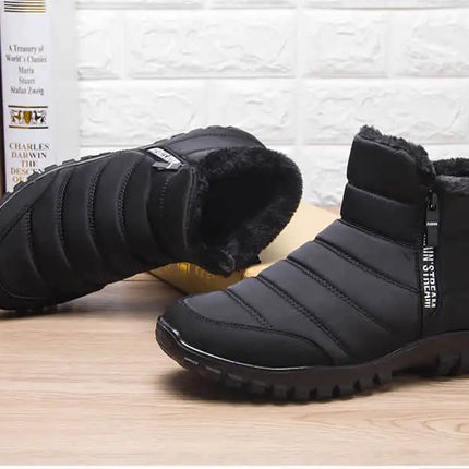 Winter shoes Men's sneakers Warm Cotton Zipper Snow Ankle Boots, Autumncasual shoes  Waterproof Snow Boots free shiping shoe