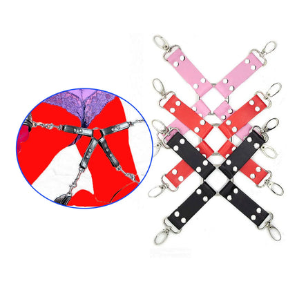 BDSM Cross buckle Tied shackles sex toys leather sex products Handcuffs o-ring steel handcuffs for sex adult sex games