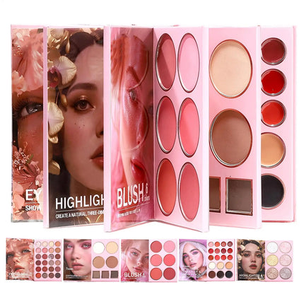 Makeup Book Palette 6 Colors Concealer 24 Colors Eyeshadow Palette Shimmer Matte Highly Pigmented Blendable Lasting Eyeshadow