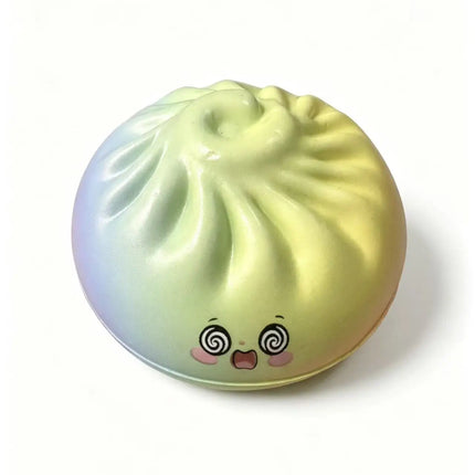New Dumpling Pressure Dumpling Squishies Cute Colorful Bun Toy Slow Rising Stress Relief Fidget Toy for Adults Anti-Anxiety Gif