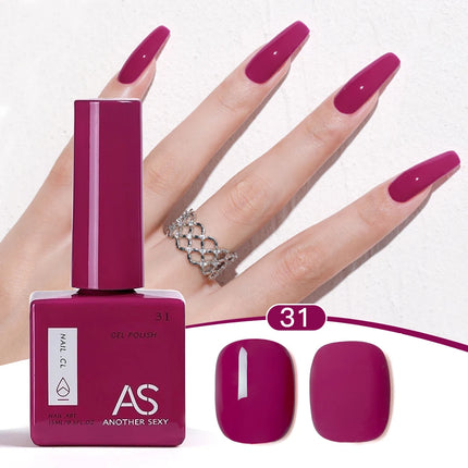 AS 1pc 15ml Bright Yellow Gel Nail Polish Starter Pure Soak Off No Wipe Nail Gel Polish Varnish Suitable For All Seasons