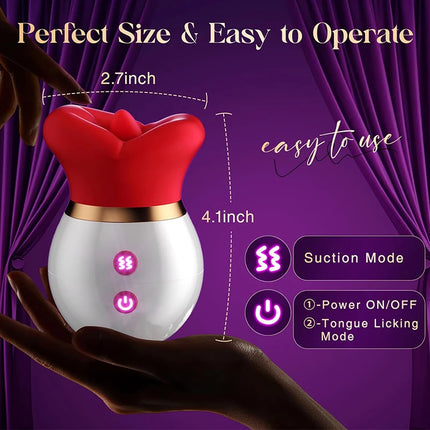 Powerful Swing Sucking Vibrator for Women Tongue Licking Sex Toys Sucker Female Oral Nipple Stimulator Sex Toys for Adults Goods