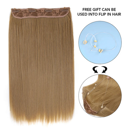 Real Beauty Single Clip In Hair With Adjustable Fish Wire Machine Made Human Hair Clip In Extensions Remy Hair