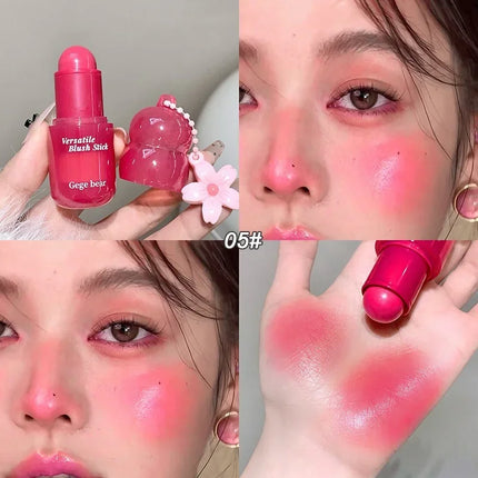Magic Blush Stick 3-in-1 Cheek Lip Tinted Moistured Blush Stick Silky Brighten Cheek Cream Natural Cosmetics Makeup Products