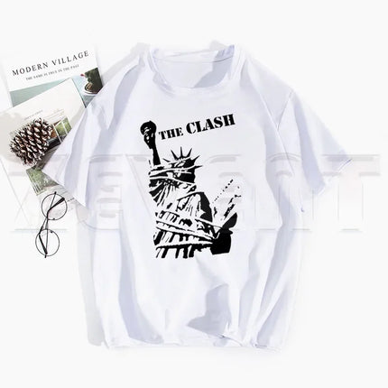 London Calling The Clash Album Ulzzang T Shirts Spring Tops Tees Men Women Short Sleeve Casual T Shirt