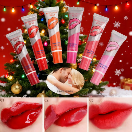 6 Color Lip Gloss Peel-Off Lipstick with Long-Lasting Color, Waterproof Lip Gloss