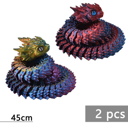 3D Printing Pyramid Dragon Fidget Toys Cone Passthrough Sculpture Spiral Antistress Animal Model Stress Relief Decompression Toy