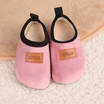 Kids Floor Sock Shoes Winter Thick Warm Girls boys Shoes Non-slip Soled Soft Plush Children Indoor Cotton Shoes