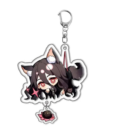 Anime Danwanlunpo Acrylic Keychain Cosplay Figures Naegi Makoto Kirigiri Kyoko Maizono Pendant Bag Accessories Fans Keyring