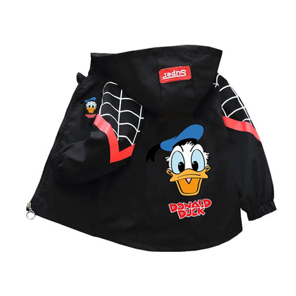 Children's Mickey Hooded Jacket 1-10 Years Autumn Boy's Windbreaker Zipper Hoodie Baby Boys Birthday Present Jacket Cosplay Coat