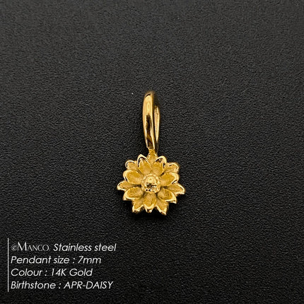 eManco Gold Color Stainless Steel Diverse Flower Charms Natural Style for DIY Jewelry  Everyday Use Factory Direct Sales