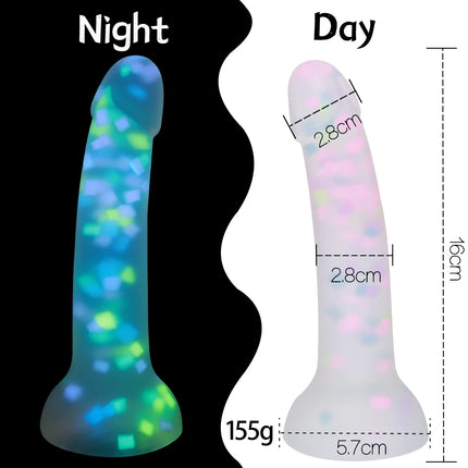 Realistic Luminous Dildo Powerful Suction Cup Adult Games Huge Penis Big Dick Female Masturbation Device Erotic Sex Toys for Couples