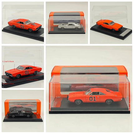 Mini Forge 1:64 for Charger General Lee R/T 1969 Diecast Model Car Miniature Limited CollectionToy Vehicle Models