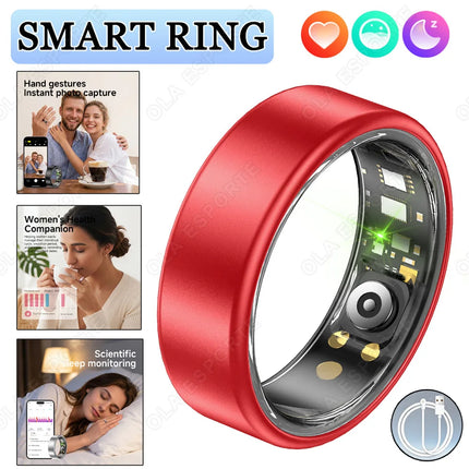2026 New Smart Ring Men Women, Heart Rate and Blood Oxygen Monitor Smartring IP68 & 5ATM Waterproof, Multi-sport Mode Rings Man