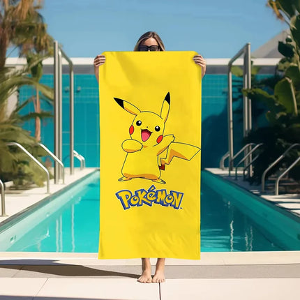 Pokemon Anime Cosplay Large Beach Towel Summer Towels Bathroom Bath Towel Swim Towels Gym Travel For Home Quick Dry Kids Gift