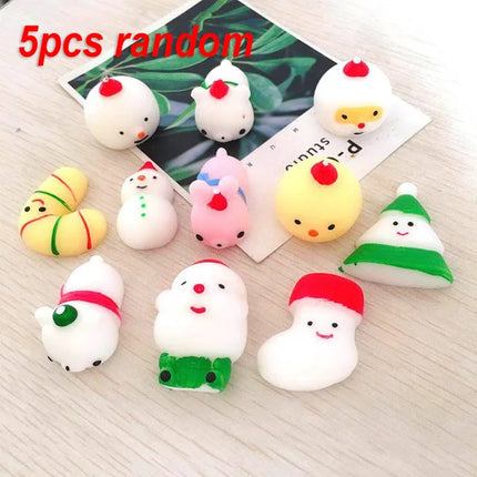 50-5PCS Kawaii Squishies Mochi Anima Squishy Toys For  Antistress Ball Squeeze Party Favors Stress Relief Toys For Birthday