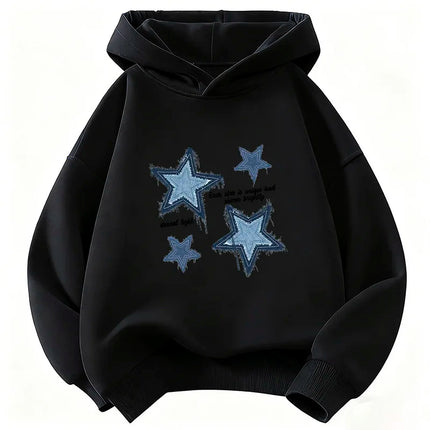 Streetwear Star Printed Hoodie Children's Sweatshirt Cute Hip Hop Hoody for Boys Girls Autumn Winter Casual Hoodies