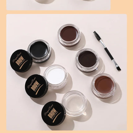 Matte Brown Black Wild Eyebrow Cream 3D Natural Tint Eyebrow Enhancers Gel Wax Waterproof Lasting Eye Makeup Cosmetic Tools