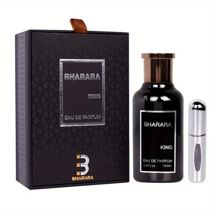 Bharara King Woody Spicy Eau De Parfum 3.4oz/100ml - Fragrance for Men with Travel Spray