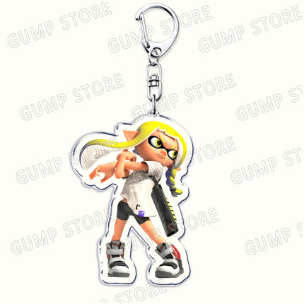 Popular Video Game Keychains for Accessories Bag Keyrings Marina Ida Inklings Pearl Houzuki Marie Octoling Jewelry Gamer Gifts