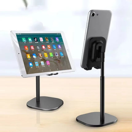 Desktop Phone Holder Tablet Stand For Ipad Phones Universal Bracket Telescopic Adjustable Height Angle Metal Live Support