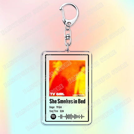 TV Girl Songs Keychains for Women Accessories Bag Cigarettes Out The Window Lovers Rock Not Allowed Keying Jewelry Fans Gifts