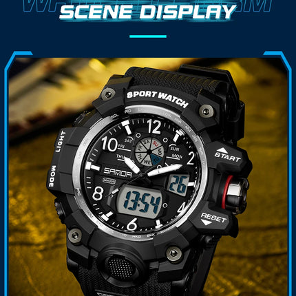 SANDA Brand G- Style Military Watch Men Digital Shock Sports Watches For Man Waterproof Electronic Wristwatch Mens Relogios 3169