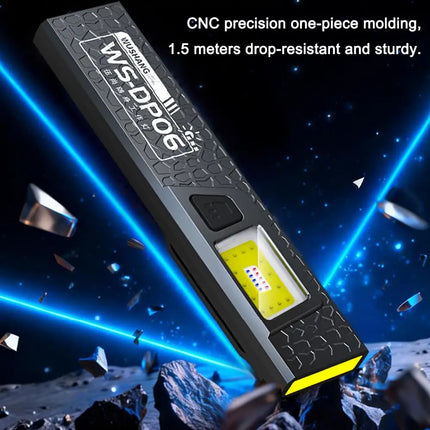Ultra Bright Portable Magnetic & Clamp LED Flashlight Rechargeable Work Light with Built-in Battery Waterproof Pocket Lantern