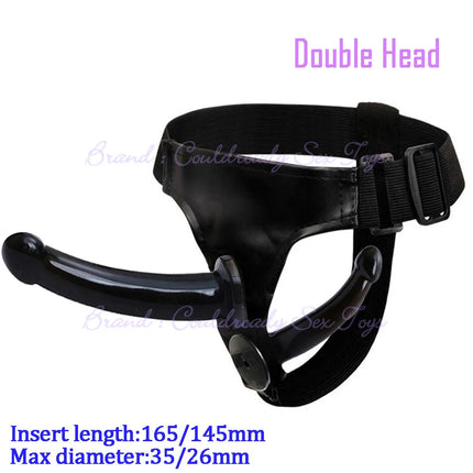 Soft Lesbian Strapon Harness Double Dildo Silicone Strap on Cock Realistic Penis Adult Sex Toys for Woman Intimate Products