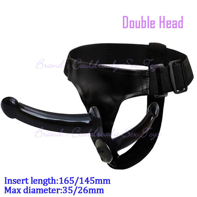 Soft Lesbian Strapon Harness Double Dildo Silicone Strap on Cock Realistic Penis Adult Sex Toys for Woman Intimate Products