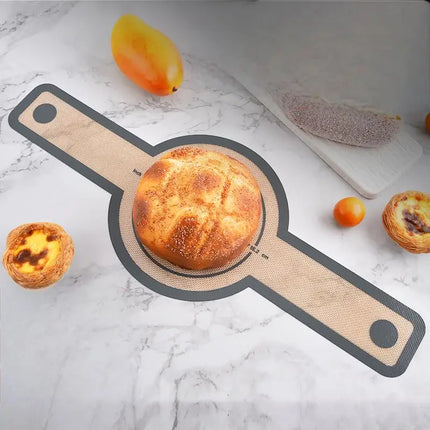 2Pcs Silicone Bread Sling for Dutch Oven Reusable Non-Stick Baking Mat with Long Handles Dough Transfer Liners for Pastry