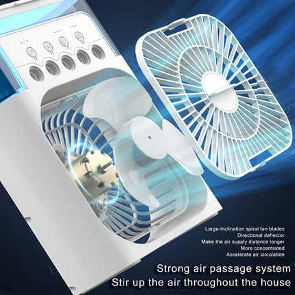 Lenovo Portable Humidifier Fan Air Conditioner Household Small Air Cooler Hydrocooling Air Adjustment For Office 3 Speed Fan New