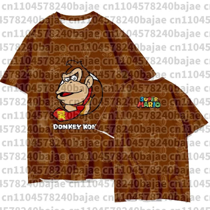 2026 Summer 3D Print Sweet Princess Style Super Mario Peach T-Shirt Men Women Game Graphic Tee Breathable Quick Dry Casual Tops