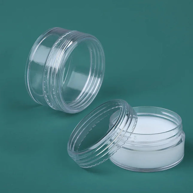 100pcs 2g/5g/10g Empty Plastic Jar Pots Transparent Sample Bottles Eyeshadow Cream Lip Balm Container Portable Makeup Jar