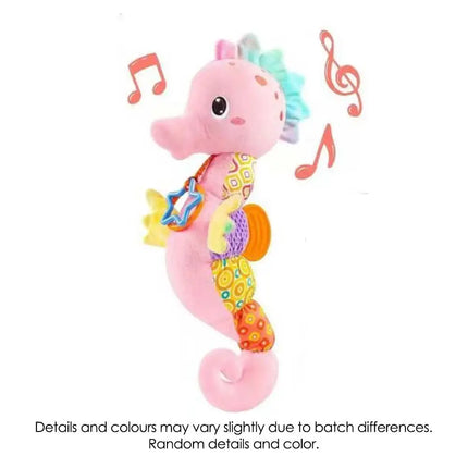1pc baby soothing toy seahorse plush toy, sleeping, traveling, riding,  car hanging early education interactive puzzle plush toy