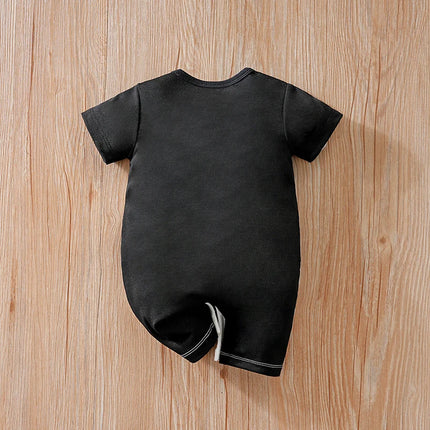 Baby Clothes Cute Cartoon Penguin Comfortable Soft Boy And Girl Summer Round Neck Short Sleeved Baby Jumpsuit