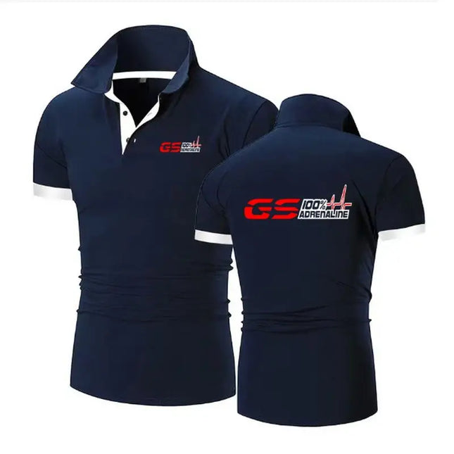 GS 100% Adrenaline Motorcycle Biker Fan Short Sleeve POLO Shirt Tee Shirts GS1200 F1 M3 M4 M5 M6 X5 X6 Polo TShirt S-5XL