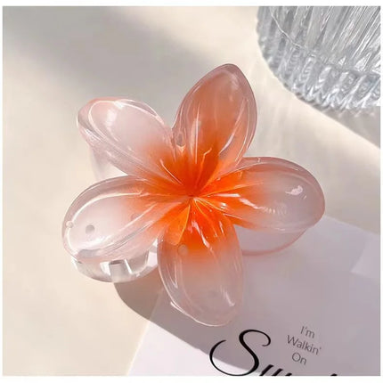 Bohemian Flower Hair Claw Clip For Women Sweet Floral Hair Claws Crab Clamp Barrettes Hawaiian Headwear Beach Accessories Girl
