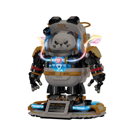 662021 Space Panda Mecha Toy Birthday Gift, Building Blocks Mecha Model Assembly Ornaments Children's Adult Educational Toy Gift