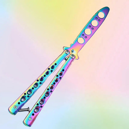 Butterfly Knife Foldable Trainer Portable Stainless Steel Pocket Practice Knife Training Tool For Outdoor Games Folding Knife