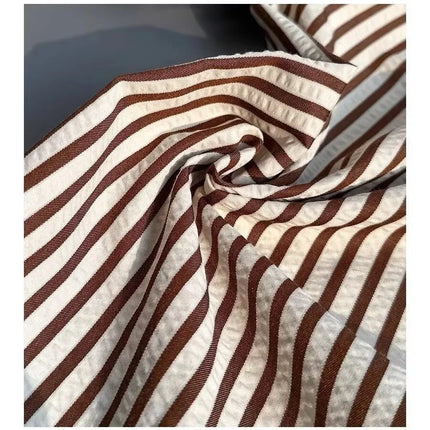 2025 Bubble Shirt Stripe Long Sleeve Men's Business Casual Neck Button Pointed Collar Autumn Fashion Versatile Shirt