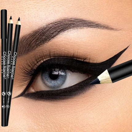1-20Pcs Waterproof Eyeliner Pencil Long-Lasting High Pigmented Black Wooden Eyeliner Eyebrow Pen Hard Refill Smooth Eyes Makeup