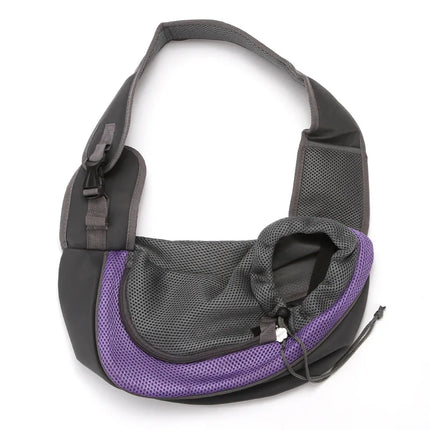 Pet Puppy Carrier S/L Mesh Oxford Single Dog Shoulder Bag Comfort Pouch Shoulder Bag Outdoor Travel Pet Sling Handbag Tote Pouch
