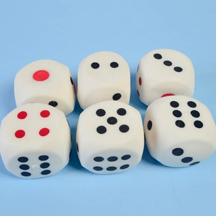 2.56" Squishies Dice Kawaii Soft Slow Rising Large 6-Sided Dice with Dots Stress Relief Kids Toys Collection Decorative Props