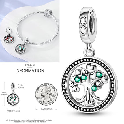 New 925 Sterling Silver Cactus Four Leaf Clover Charm Spring Green Series Bead Pendant For Original Beads Bracelet DIY Jewelry
