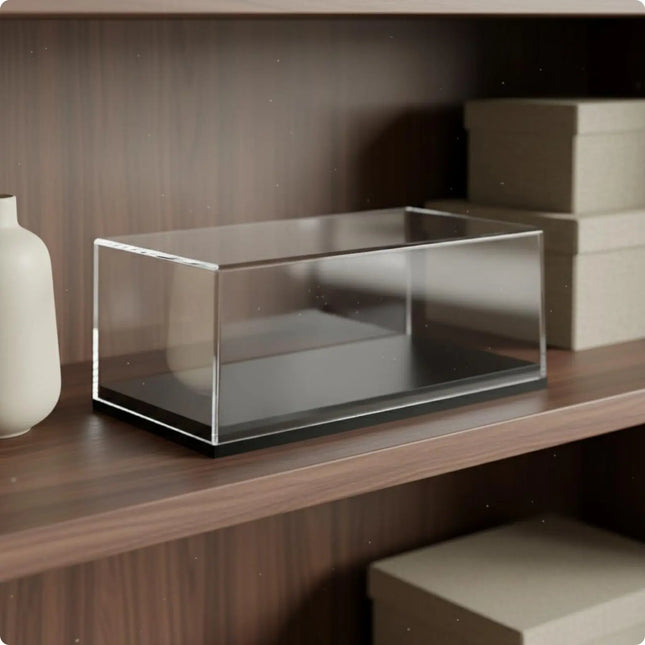 Transparent Display Cover with Base High Clarity Acrylic Model Display Case Stackable Showcase Box Dustproof