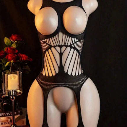 Sexy Costumes Lingerie Sheer Babydoll Underwear Chemises Black Body Stocking Catsuit Erotic Set Nightgown Garters Porn Dress Sex